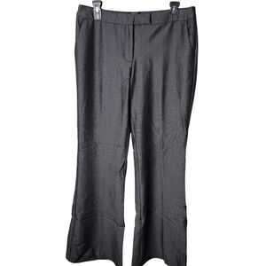 Worthington Womens Size 8 Black Silver Polka Dot Wide Leg Dress Pants